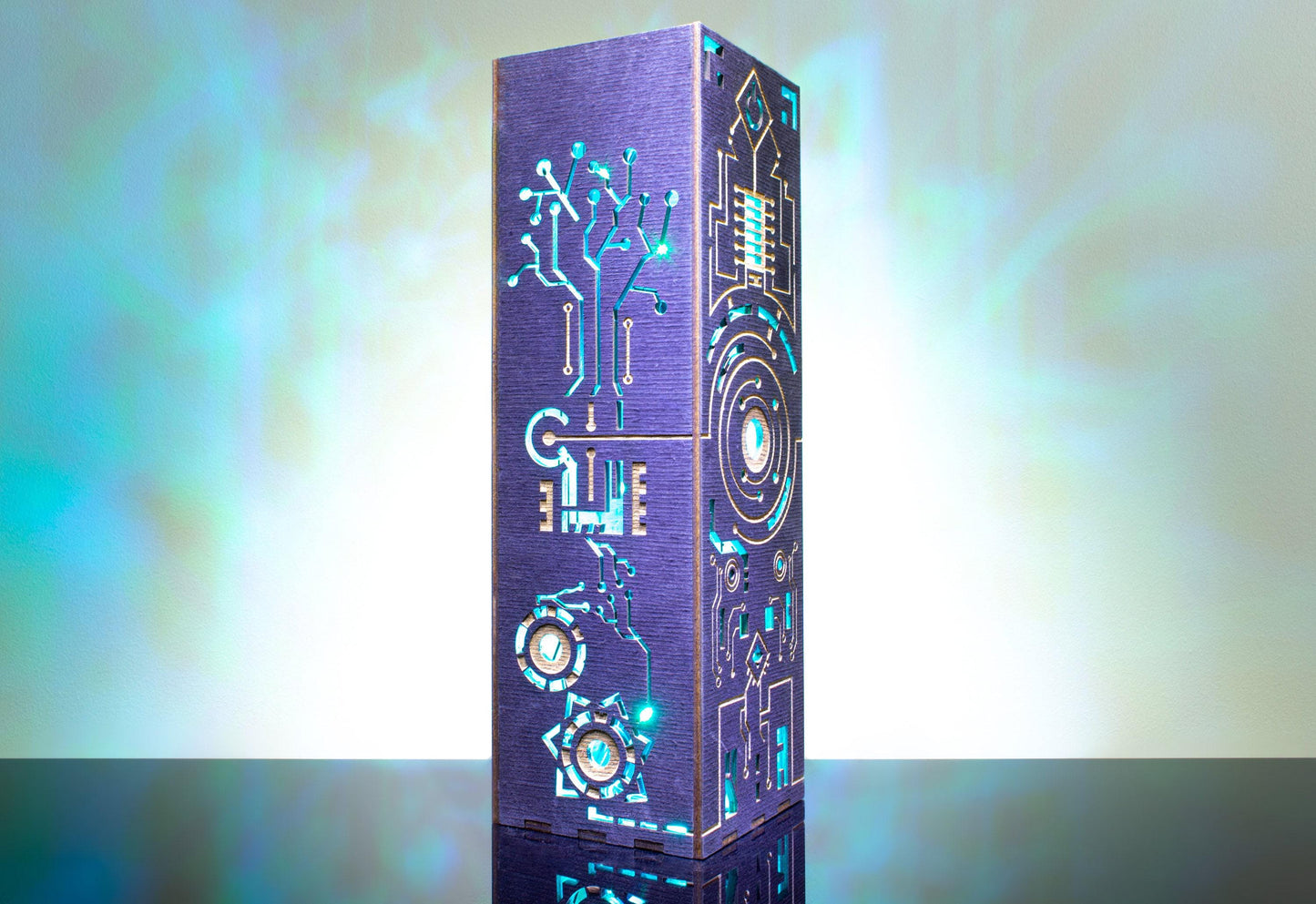 Cyberpunk Lamp | Sci-Fi Tech Night Light, Gaming Room Decor
