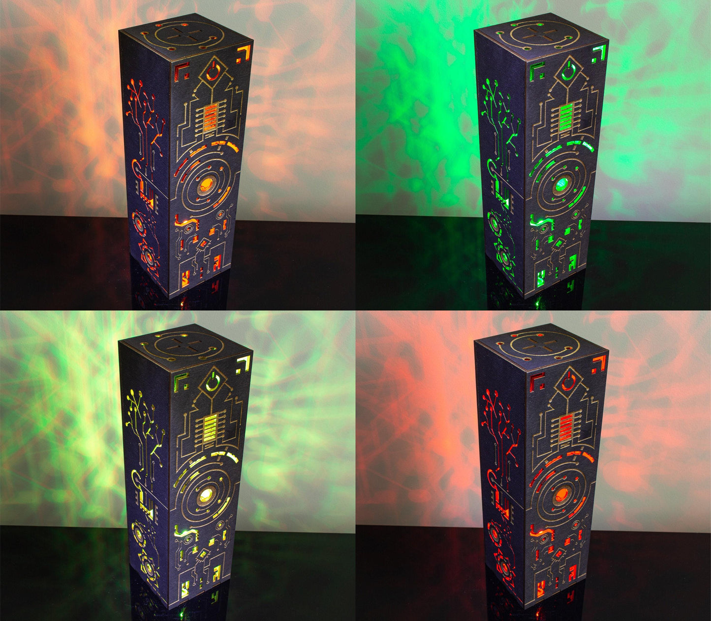 Cyberpunk Lamp | Sci-Fi Tech Night Light, Gaming Room Decor