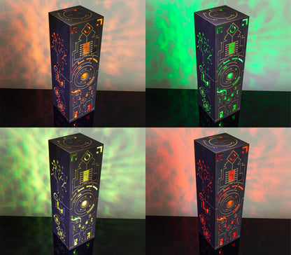 Cyberpunk Lamp | Sci-Fi Tech Night Light, Gaming Room Decor