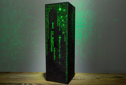 Personalised Green Code Lamp — Cyber Light