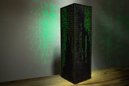 Personalised Green Code Lamp — Cyber Light