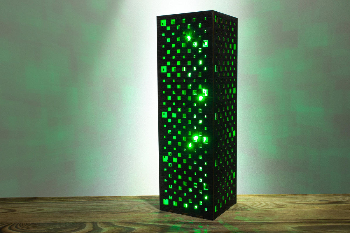 Quadrat-Muster Lampe — Sci-Fi RGB Licht