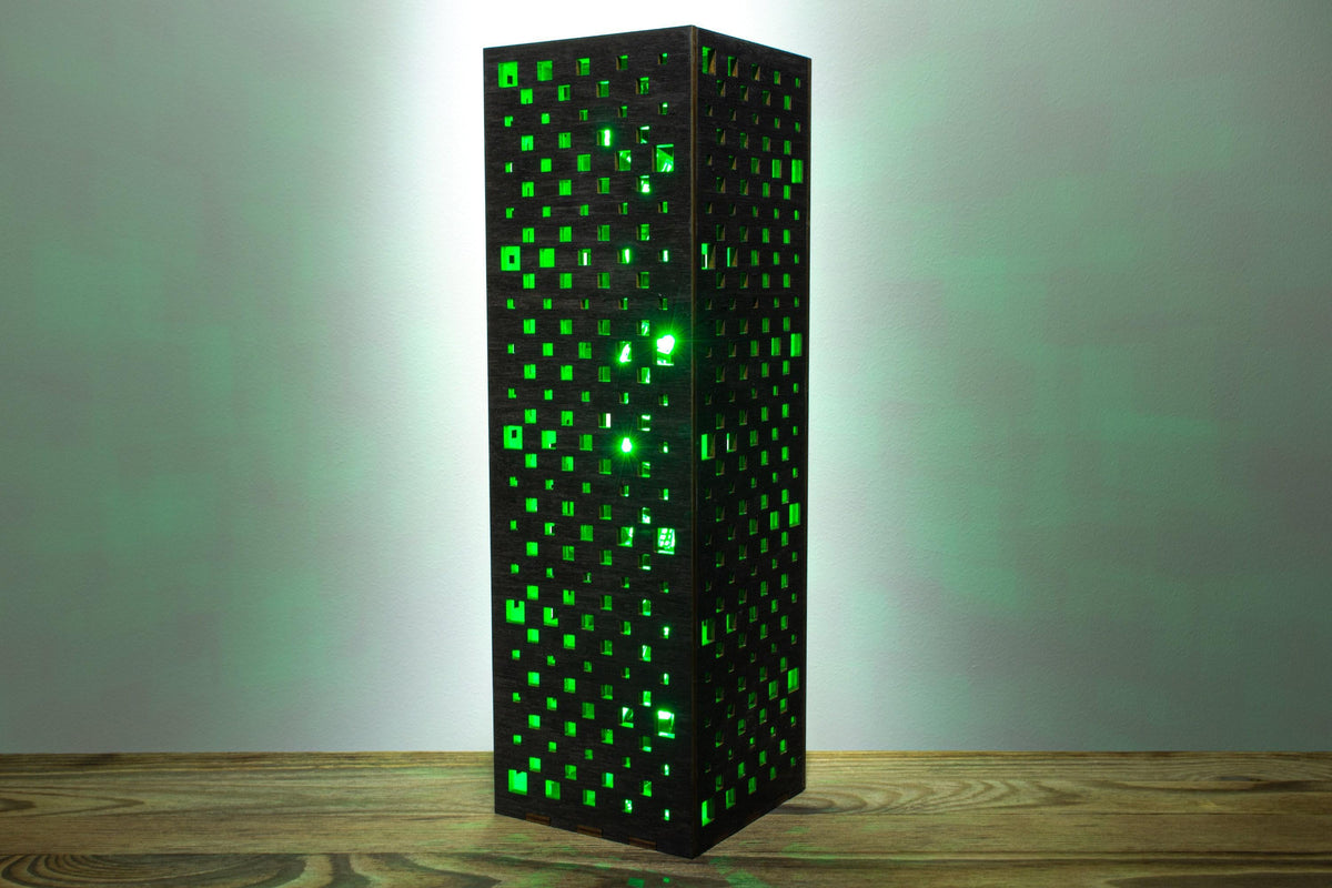 Quadrat-Muster Lampe — Sci-Fi RGB Licht