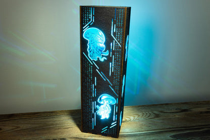 Cyber Jellyfish Lamp — Binary Code Light