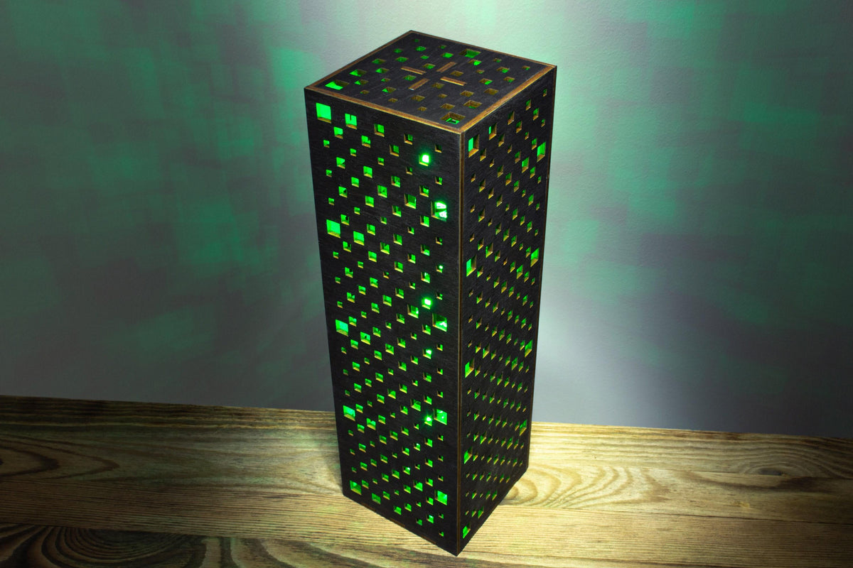 Quadrat-Muster Lampe — Sci-Fi RGB Licht
