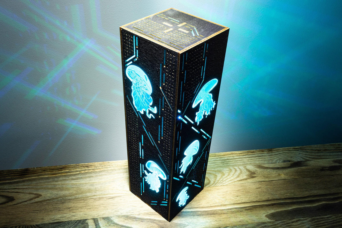 Cyber Jellyfish Lamp — Binary Code Light