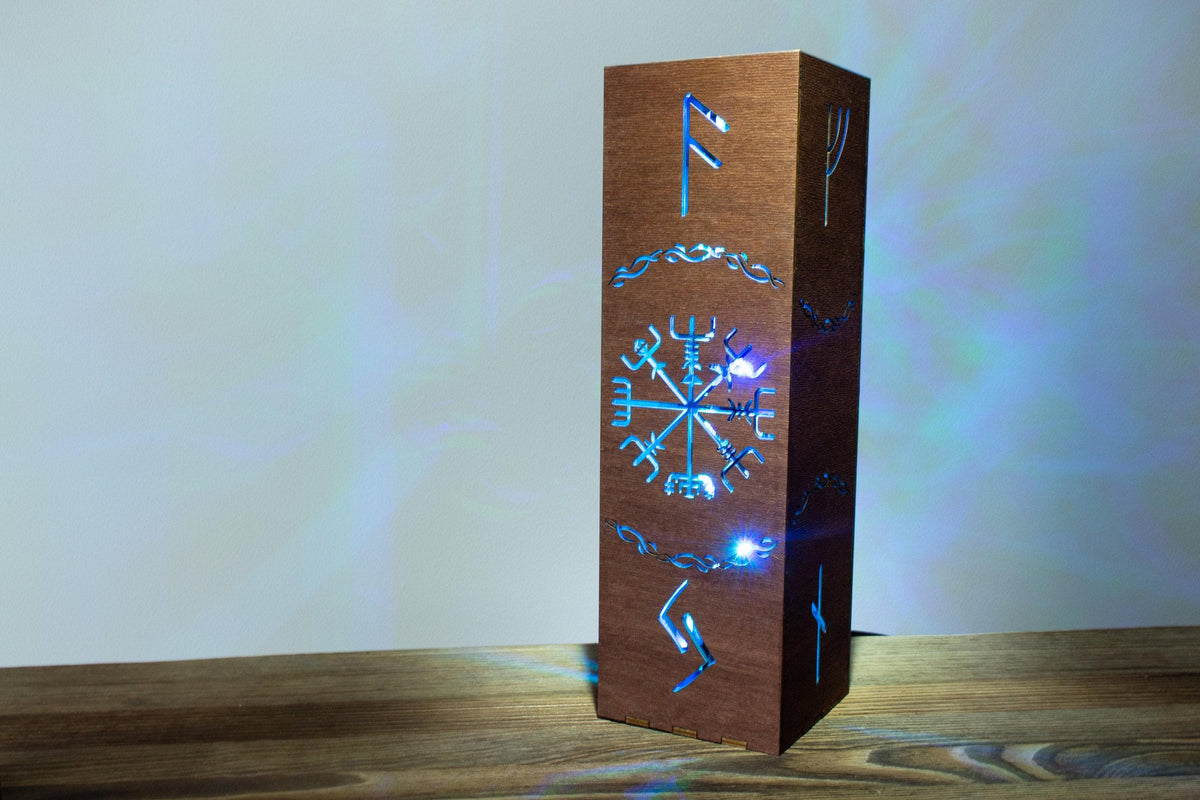 Vegvisir & Tree of Life Lamp — Viking Light
