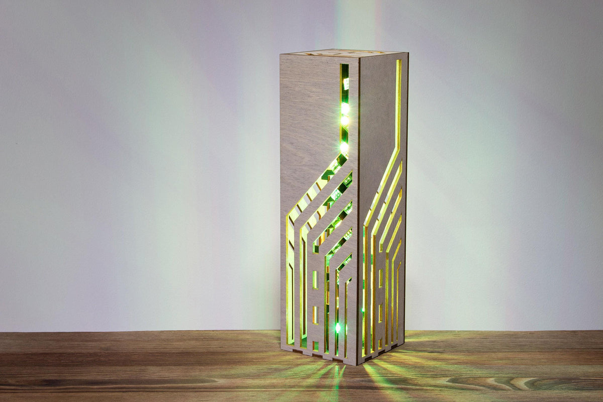 Inclined Lines Lamp — Neon RGB Desk Light