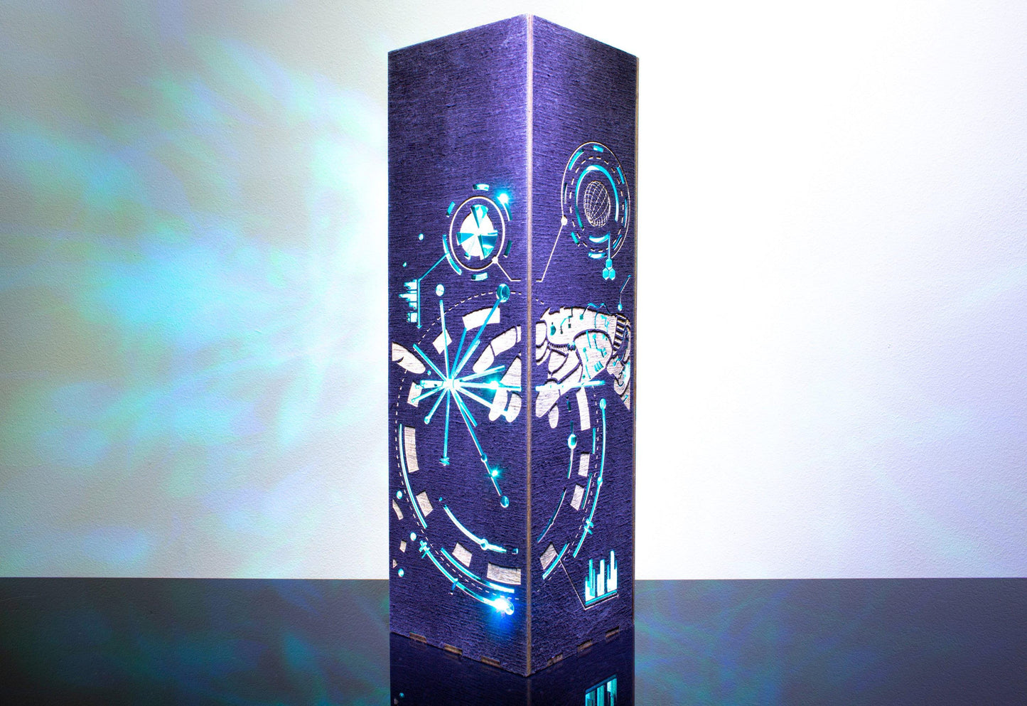 AI Creation Night Light | Handmade Wooden Lamp, Software Engineer Gift