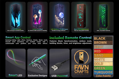 AI Creation Night Light | Handmade Wooden Lamp, Software Engineer Gift