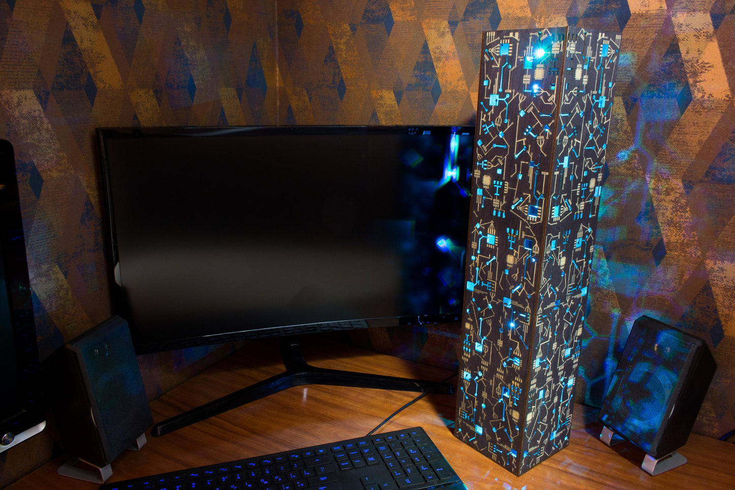 Cyberpunk XXL Large Night Lamp | Circuit Board Lamp