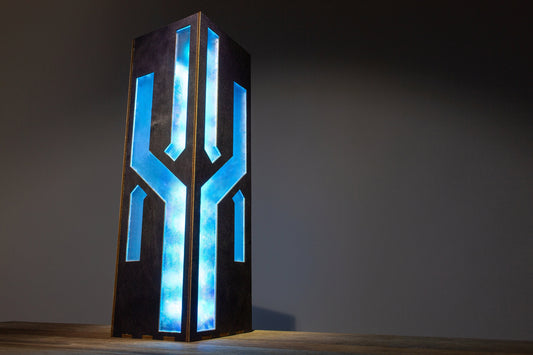 Futuristic Night Lamp | Neon Inclined Lines